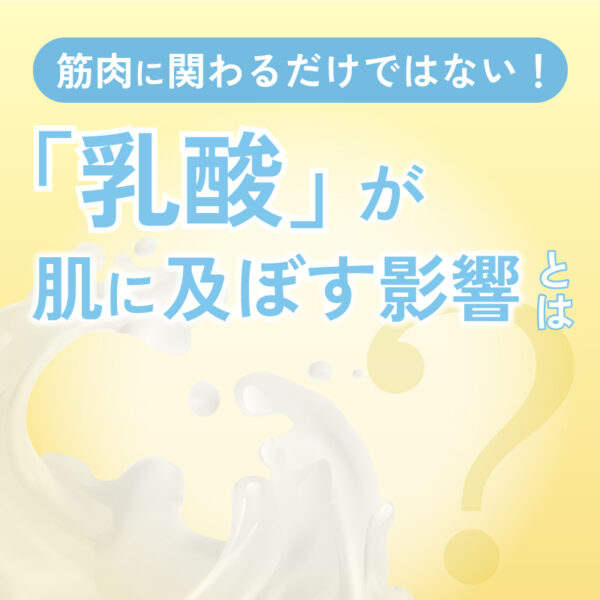 筋肉に関わるだけではない！「乳酸」が肌に及ぼす影響とは